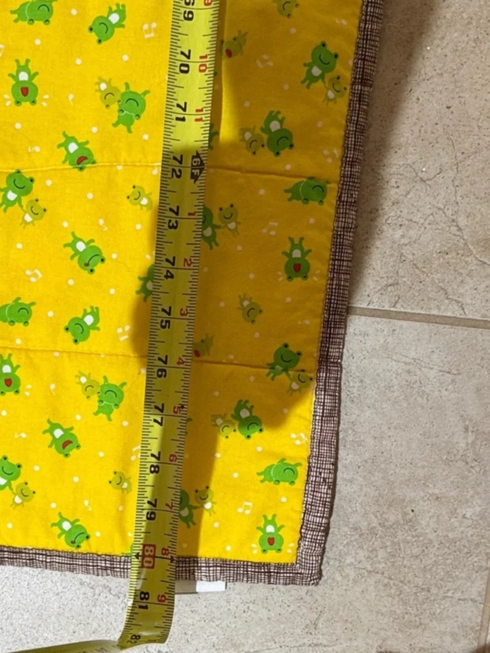 Handmade Baby Quilt Set Patchwork Blanket Tummy Time Mat Pillowcase Frog Nursery